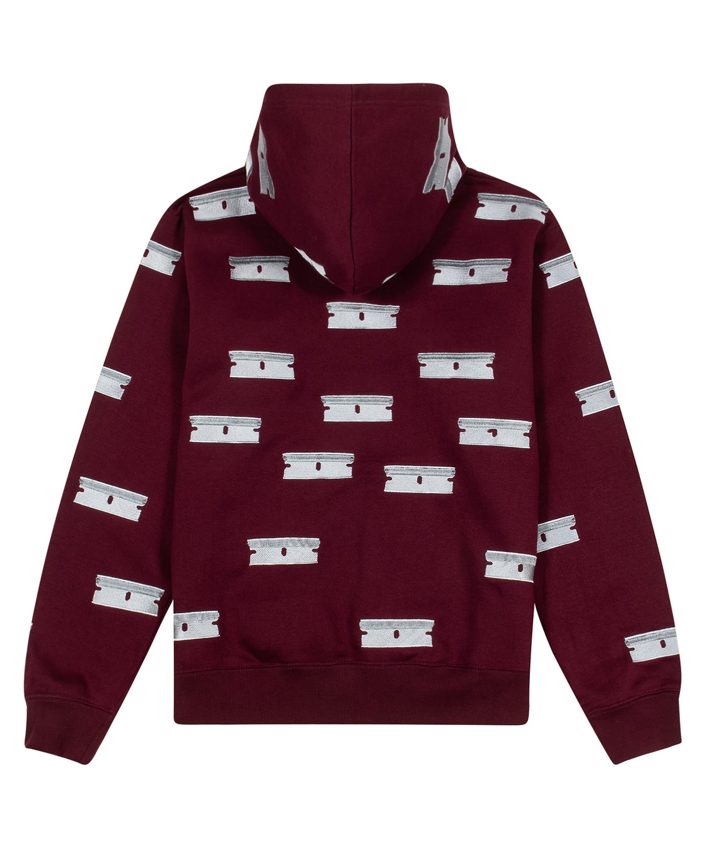 Public Housing Skate Team Razor Embroidered Hoodie Burgundy