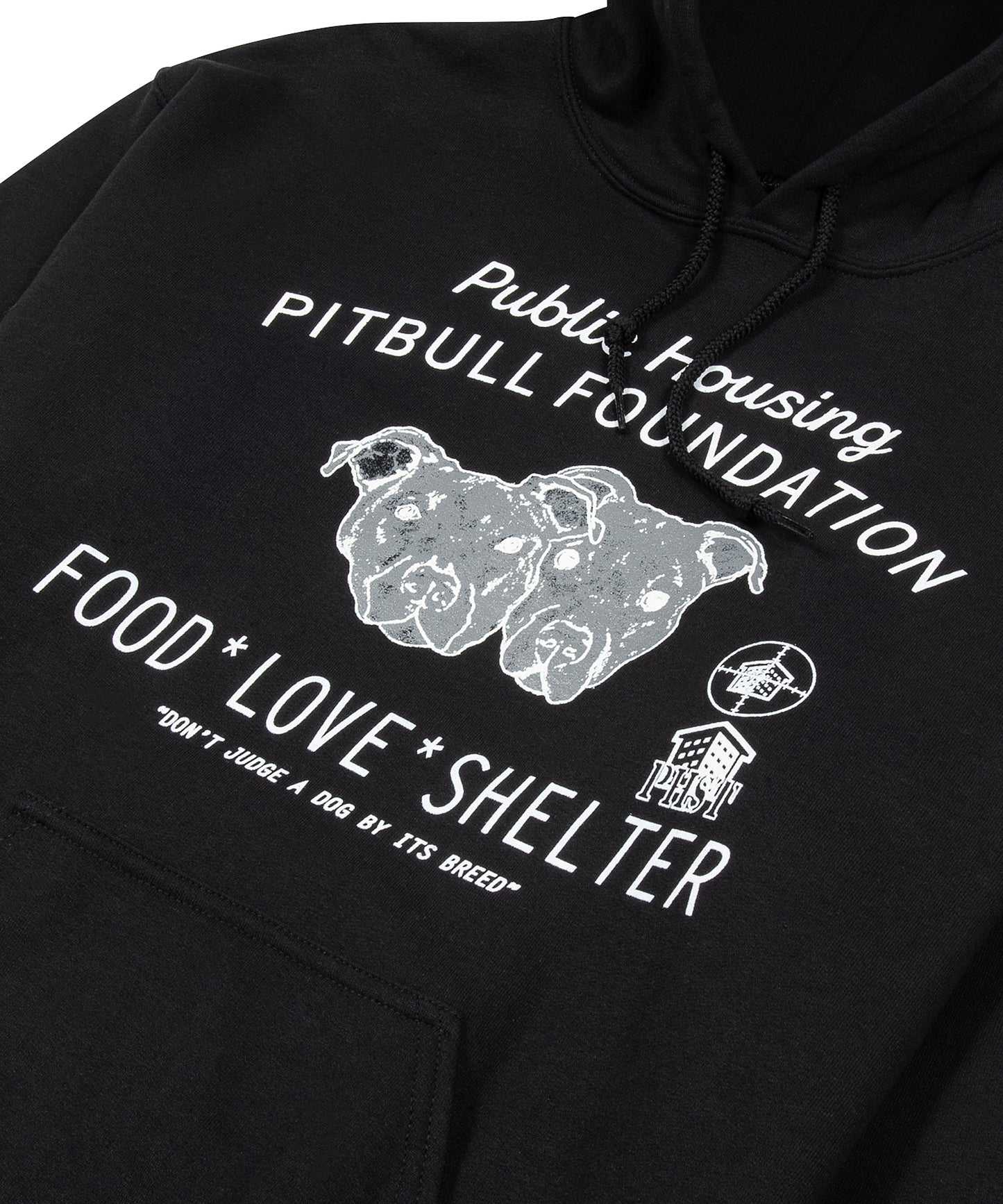 Public Housing Skate Team Pitbull Foundation Hoodie Black