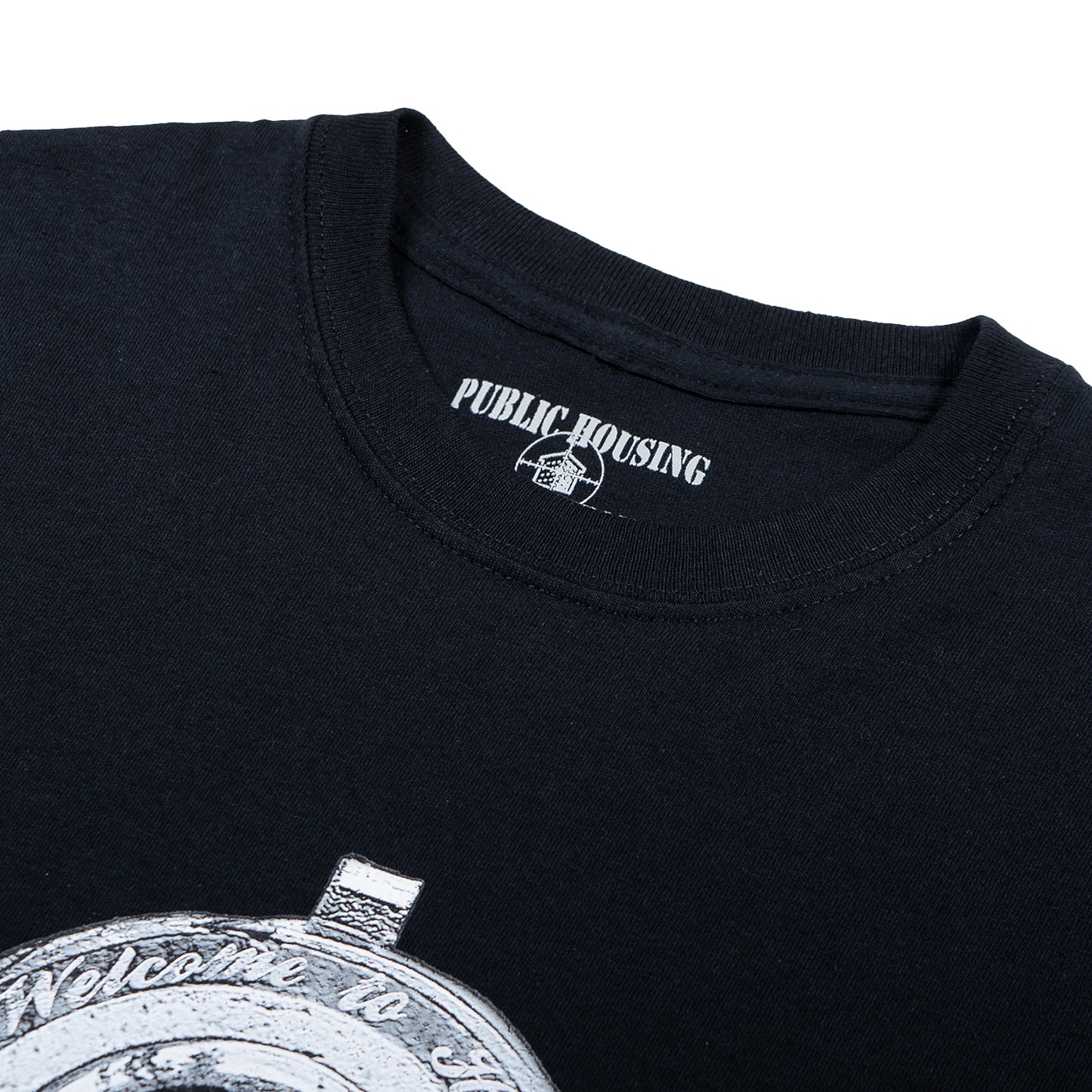 Public Housing Skate Team Gun Barrel Tee Black