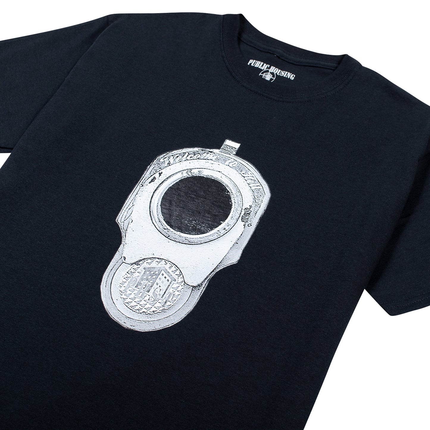 Public Housing Skate Team Gun Barrel Tee Black