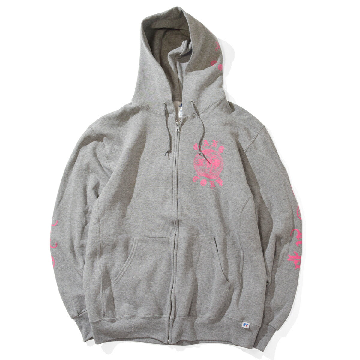 Gang Corp Globe Zip Up Sweatshirt Heather Grey