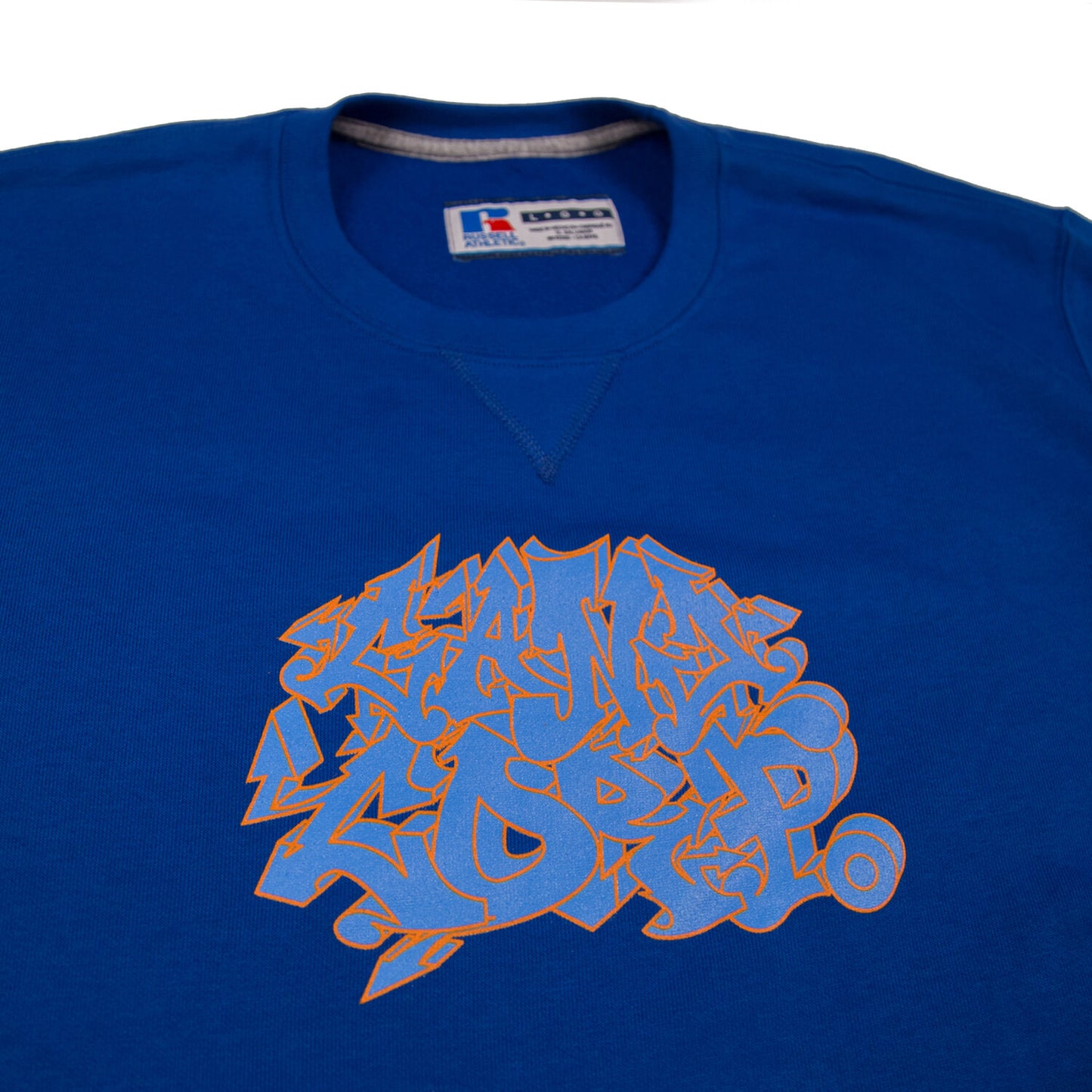 Gang Corp Graffiti Piece Crewneck Sweatshirt Royal