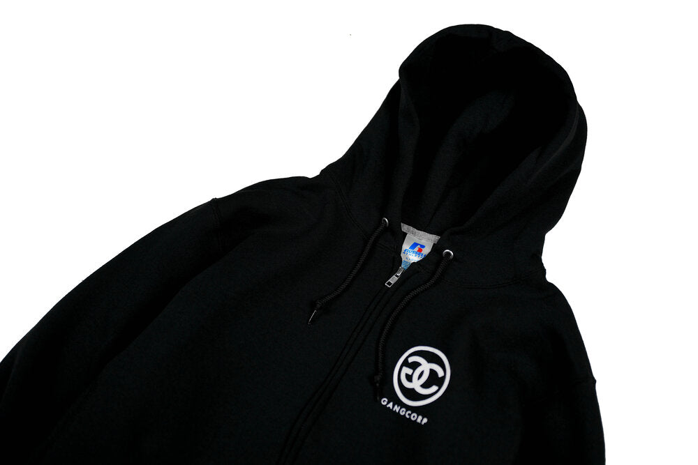 Gang Corp Logo Zip Up Sweatshirt Black