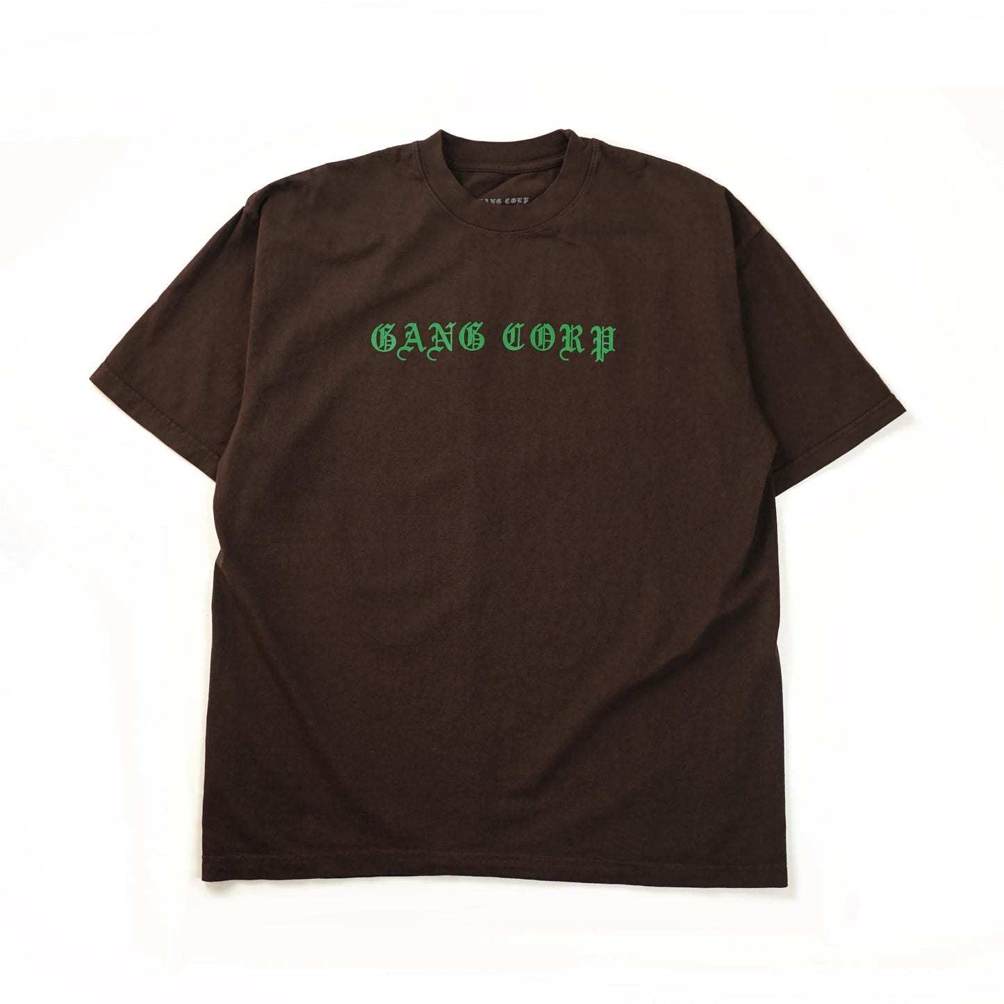 Gang Corp Old English Logo Tee Brown