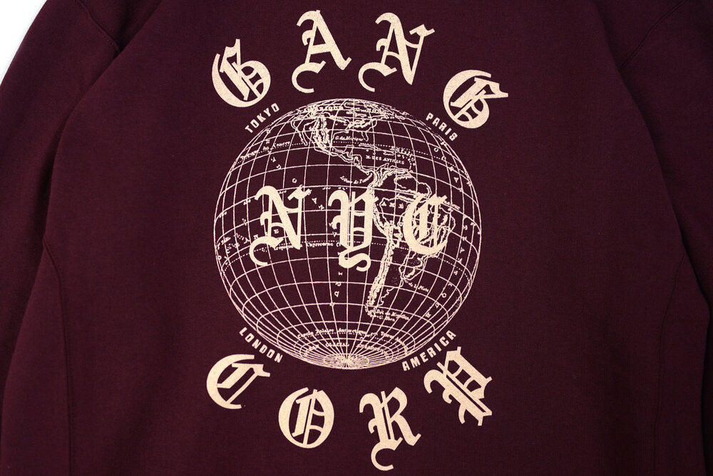 Gang Corp Maroon Global Hoodie