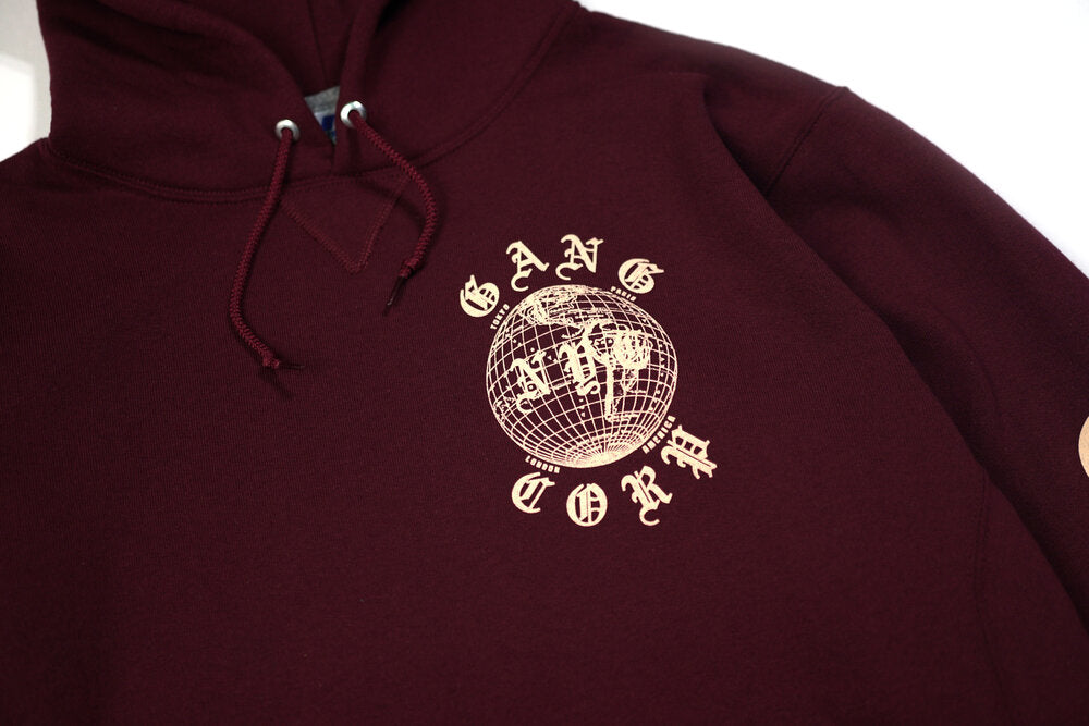 Gang Corp Maroon Global Hoodie