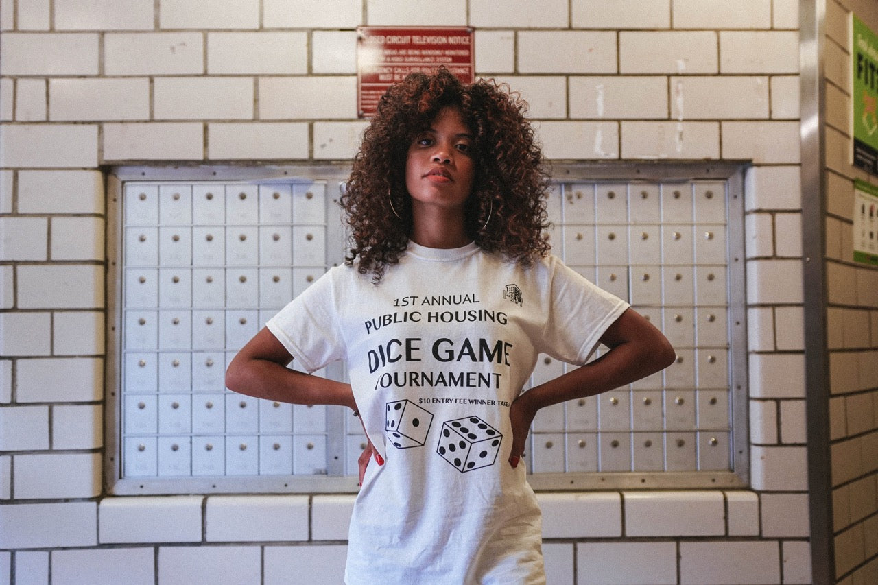 Public Housing Skate Team Dice Game Tournament Tee