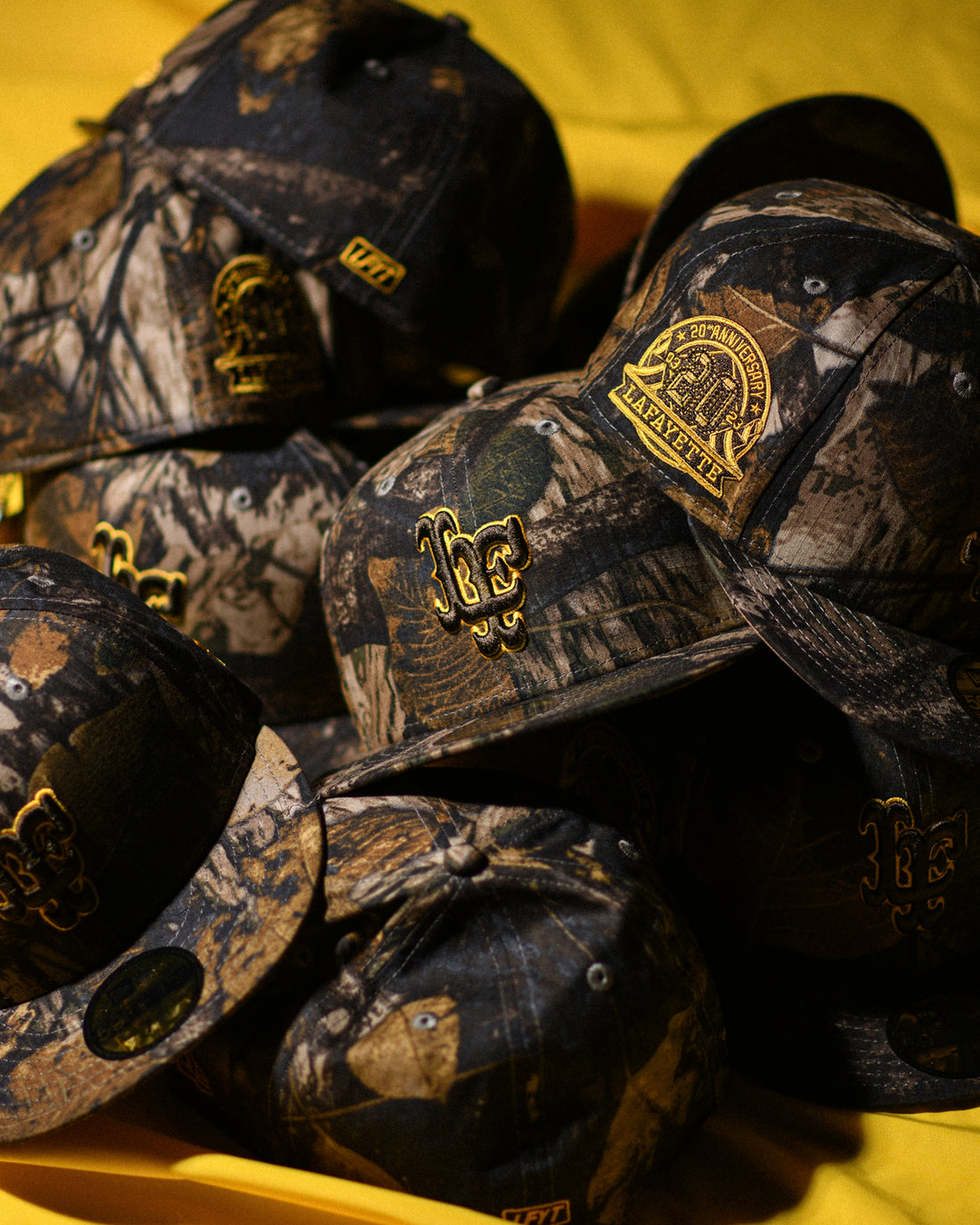 Now Available! Lafayette LF Logo 20th Anniversary Real Tree 59Fifty New Era Hat