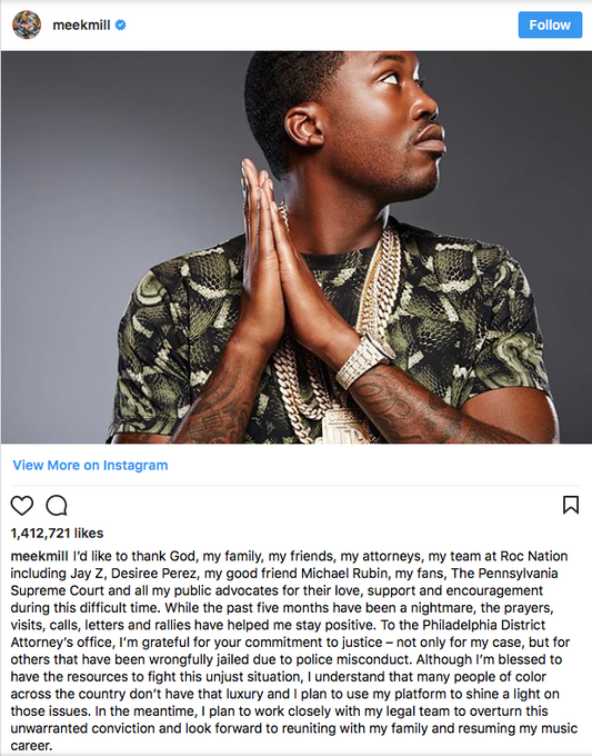 Meek Mill Released From Jail