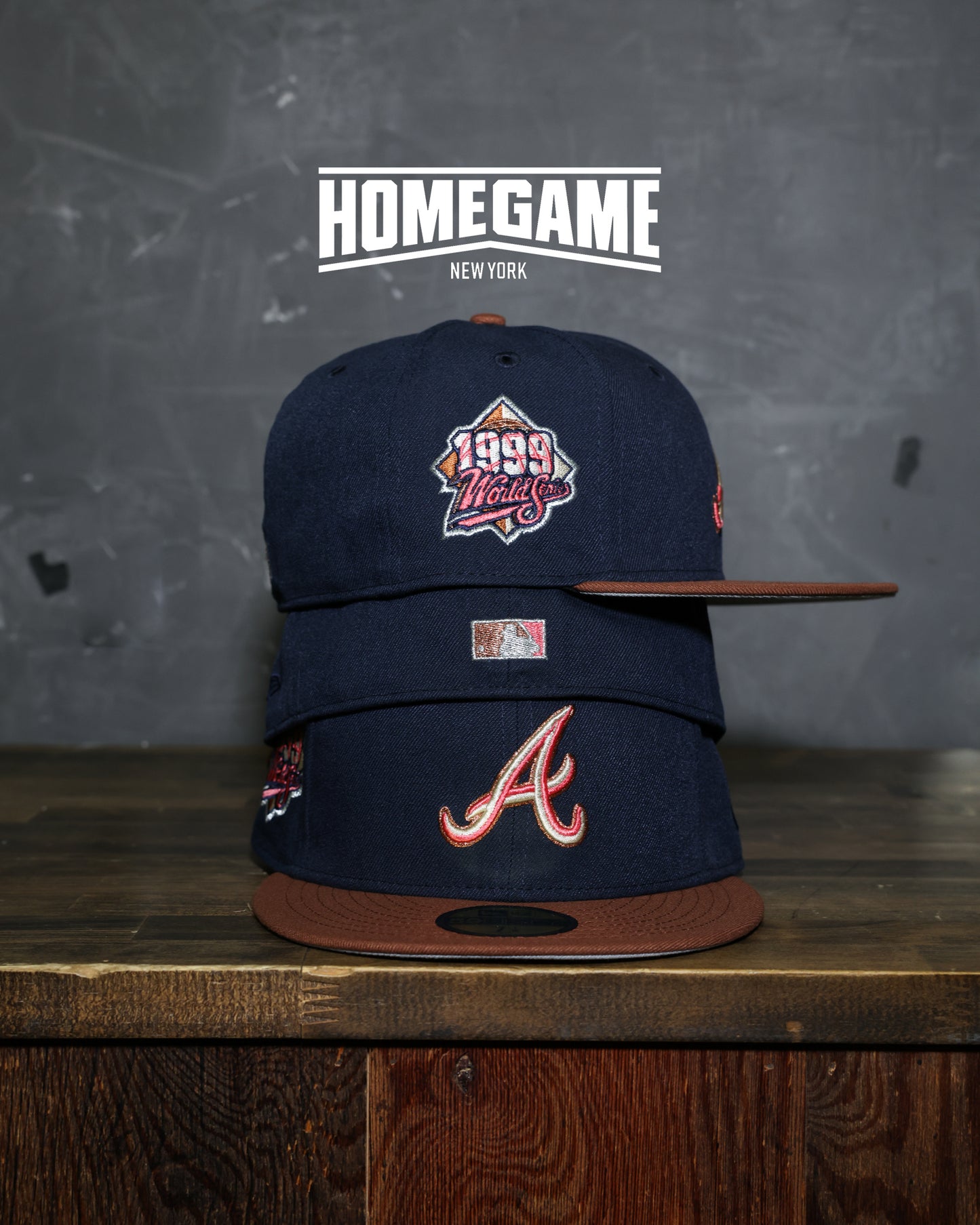 Atlanta Braves 1999 World Series Night Shift Navy/Brown 59Fifty New Era