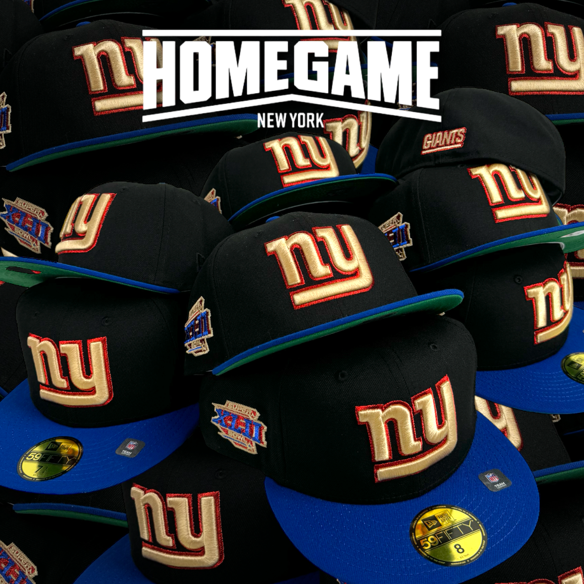 New York Giants Super Bowl Black/Calming Blue 59Fifty New Era