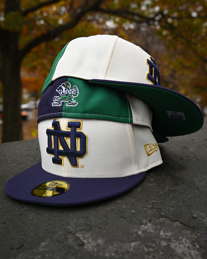 Notre Dame Fighting Irish Chrome White/Light Navy 59Fifty New Era