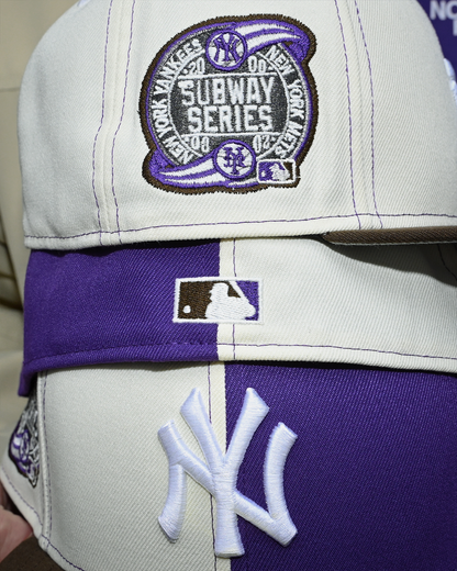 Restock! New York Yankees 2000 Subway Series Chrome White/Purple/Walnut 59Fifty New Era
