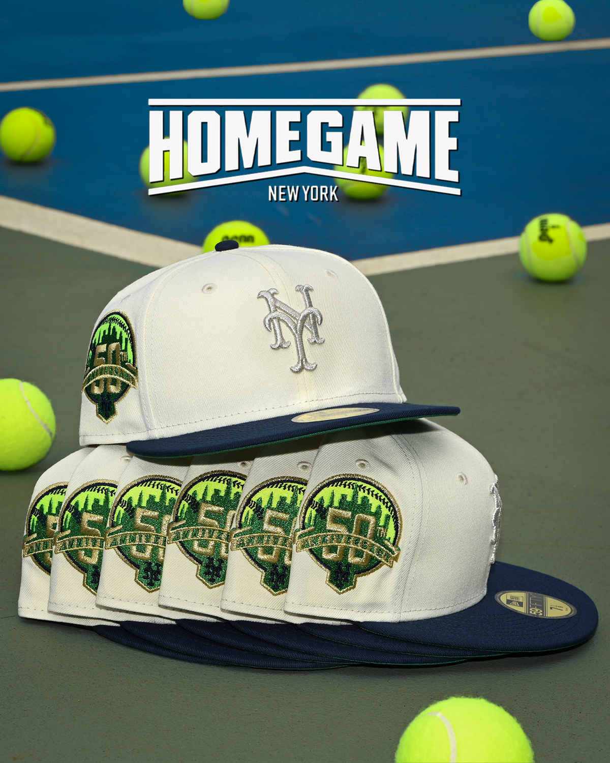 New York Mets 50th Anniversary Chrome White/Navy 59Fifty New Era