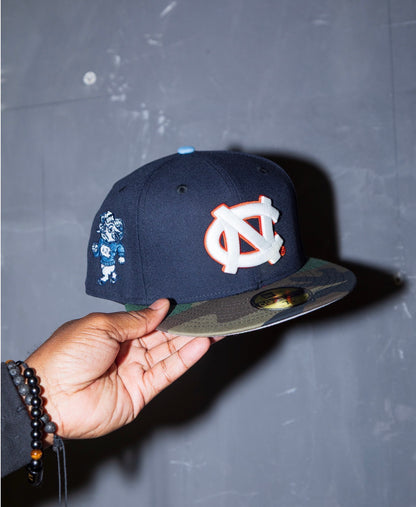 North Carolina Tar Heels Navy/Woodland Camo 59Fifty New Era
