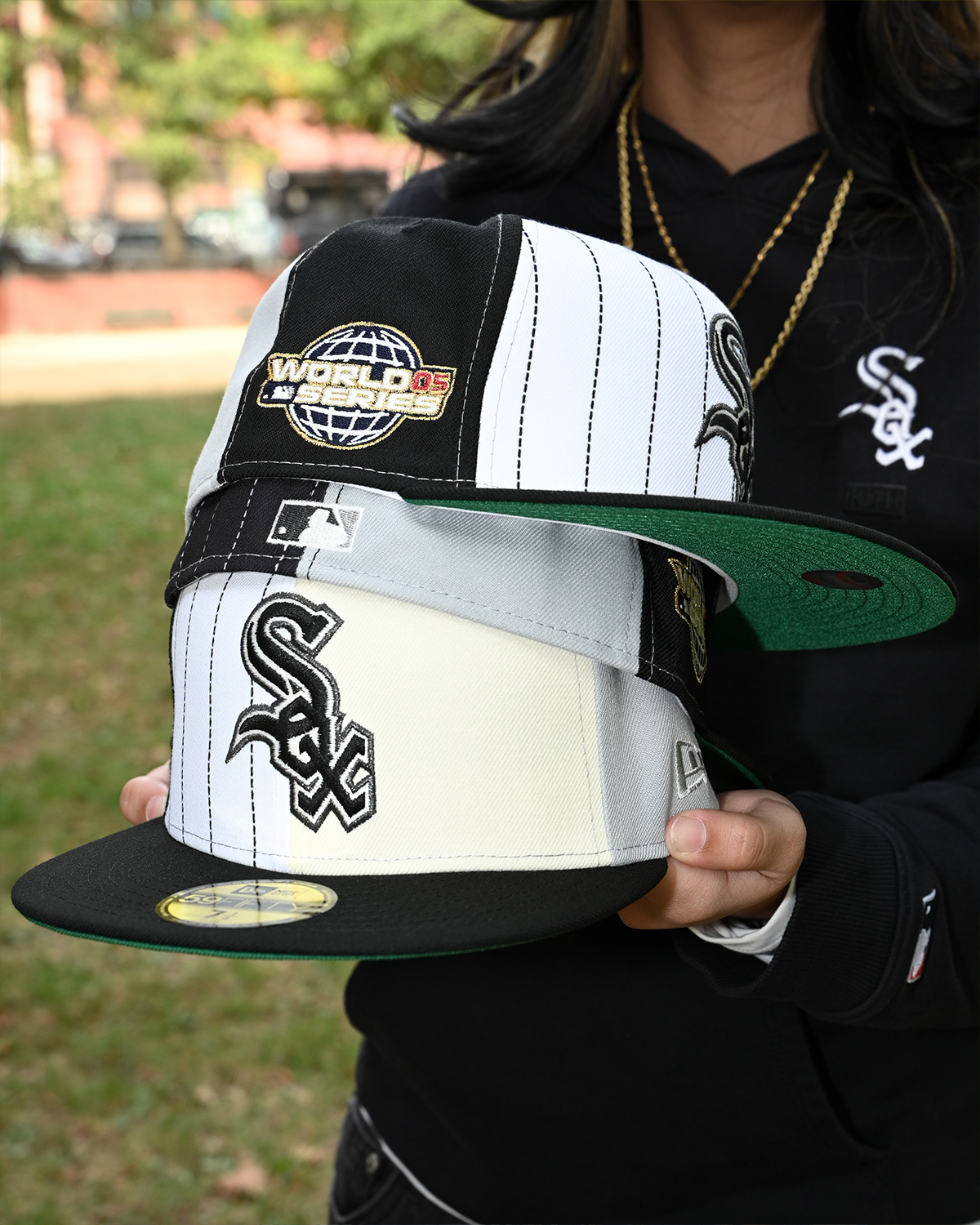 Chicago White Sox 2005 World Series White/Chrome White/Black 59Fifty New Era
