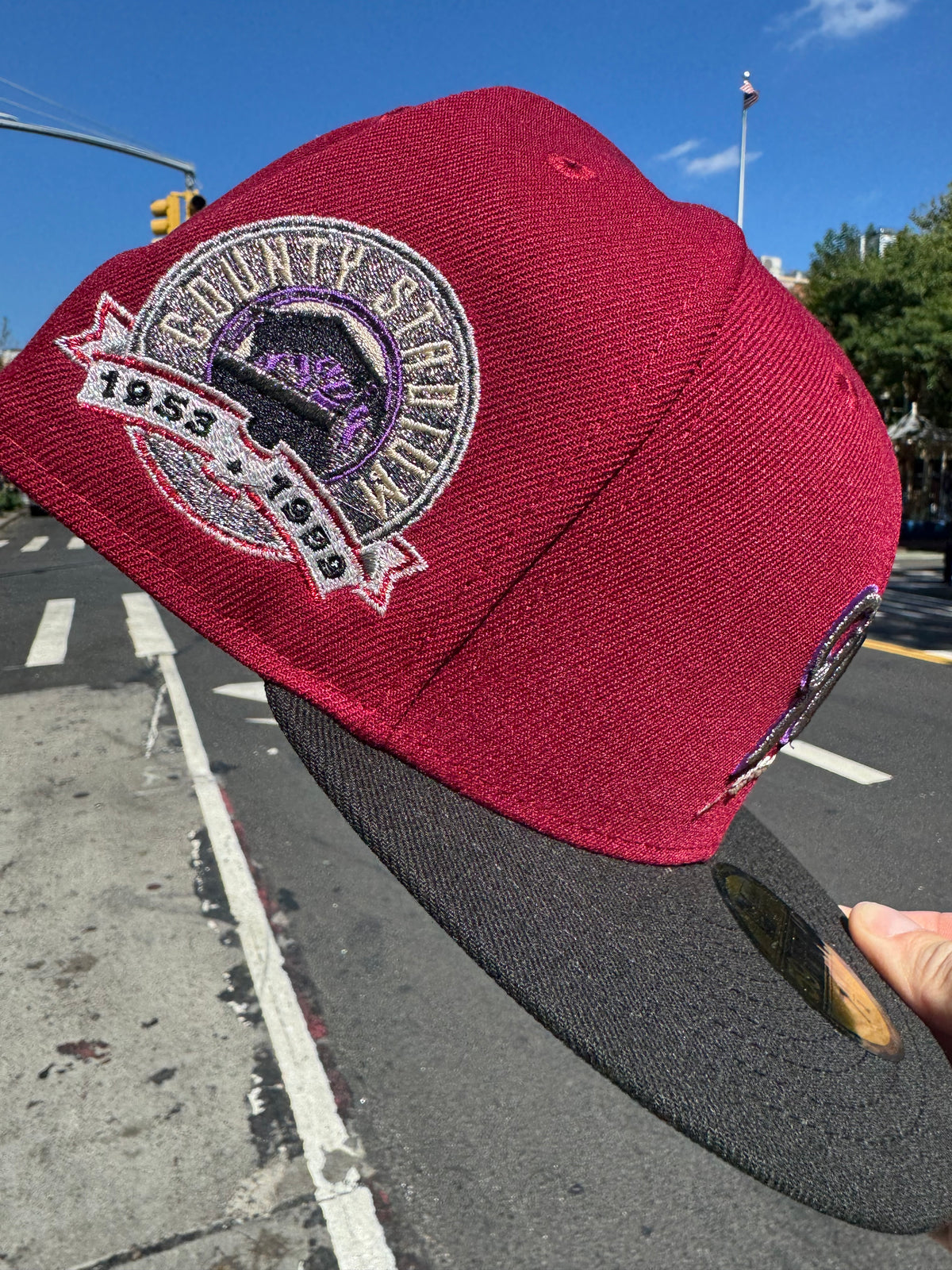 Milwaukee Brewers County Stadium Burgundy/Black  59Fifty New Era