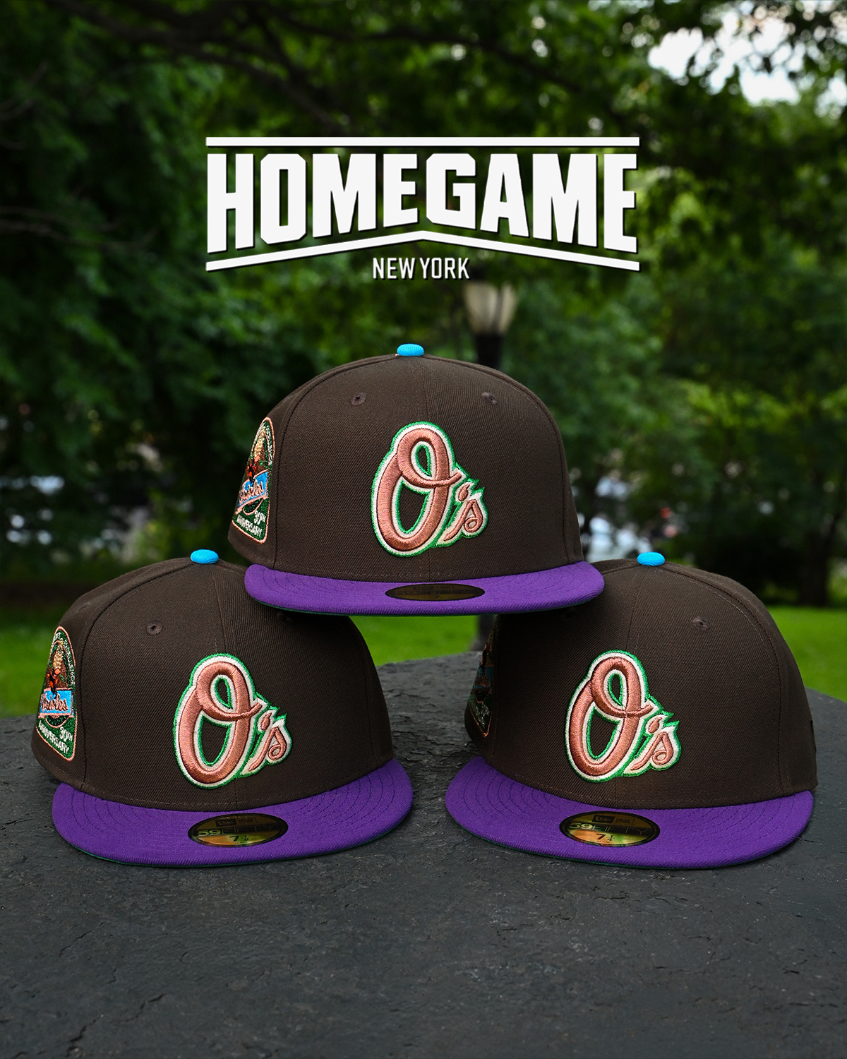 Baltimore Orioles 30th Anniversary Walnut/True Purple 59Fifty New Era