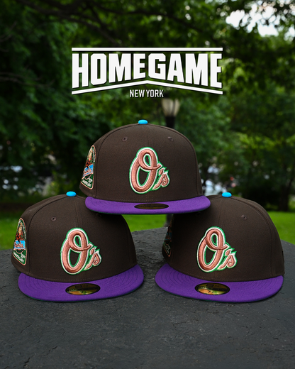 Baltimore Orioles 30th Anniversary Walnut/True Purple 59Fifty New Era