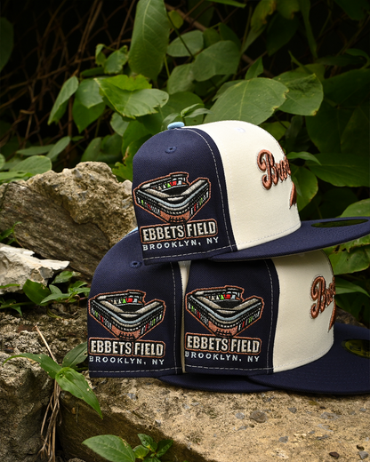 Brooklyn Dodgers Ebbets Field Chrome White/Navy 59Fifty New Era