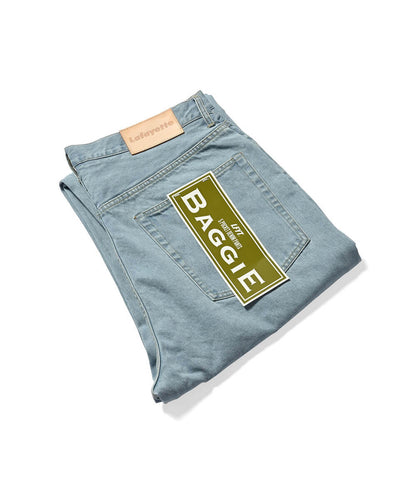 LFYT 5 Pocket Washed Denim Pants Baggie Fit