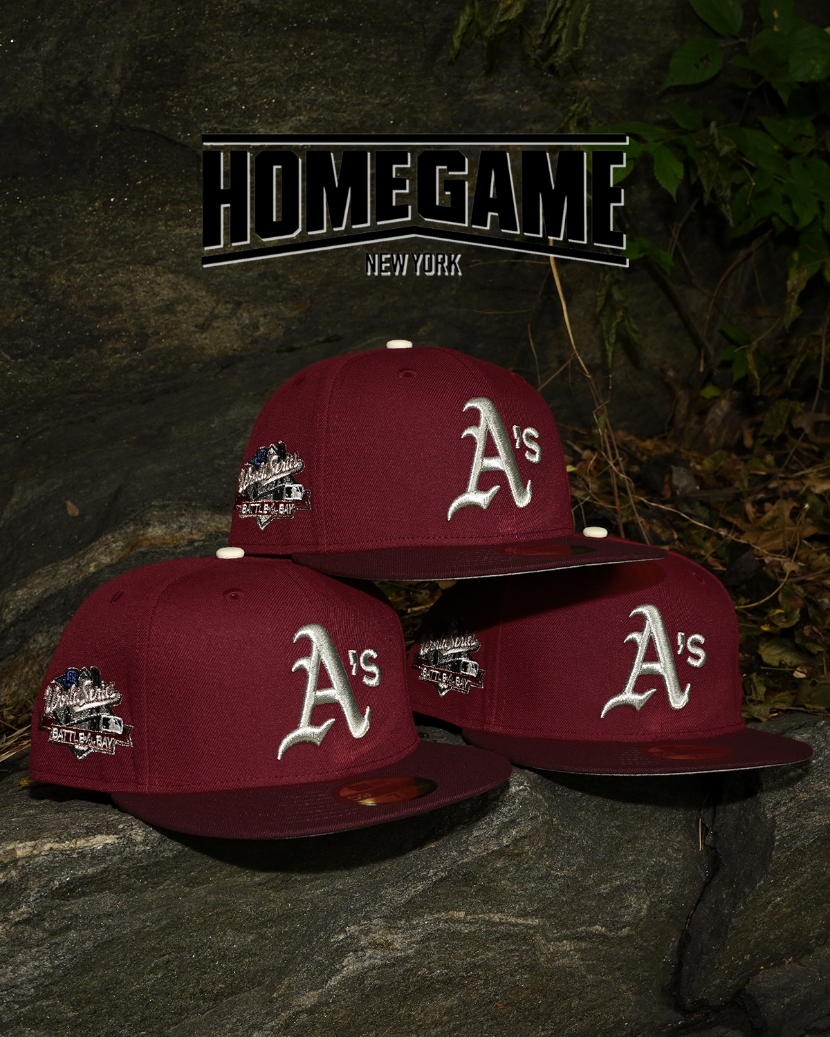 Oakland Athletic 1989 World Series Maroon/Burgundy 59Fifty New Era