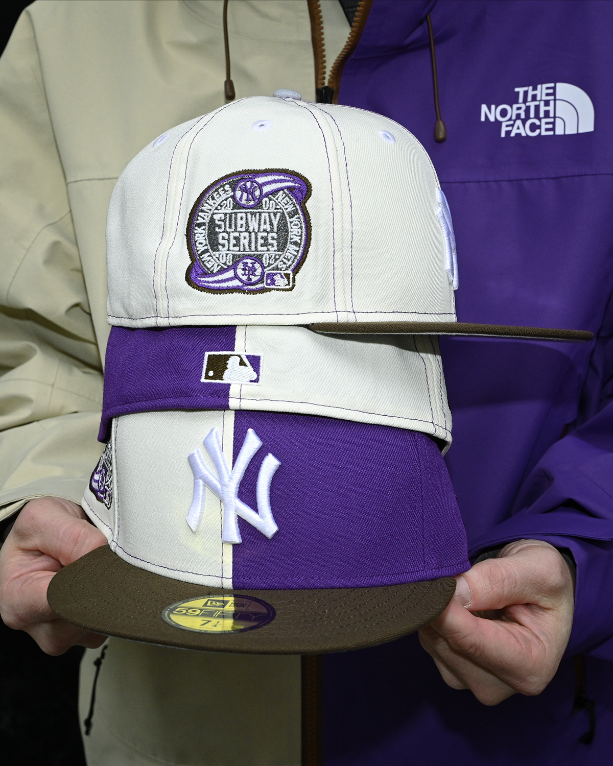 Restock! New York Yankees 2000 Subway Series Chrome White/Purple/Walnut 59Fifty New Era