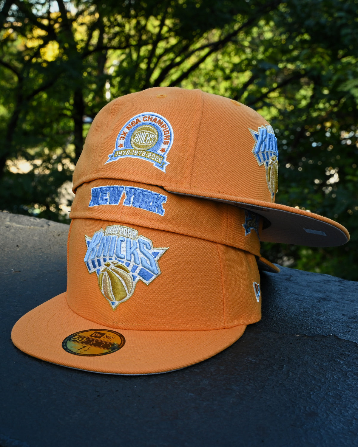 New York Knicks 3x NBA Champion Tango Orange 59Fifty New Era