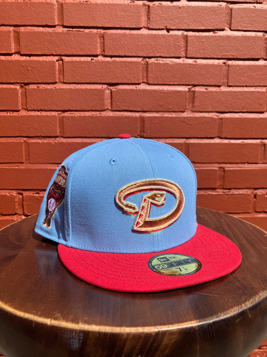 Arizona Diamondbacks 1998 Inaugural Season Sky Blue/Pinot Red 59Fifty New Era