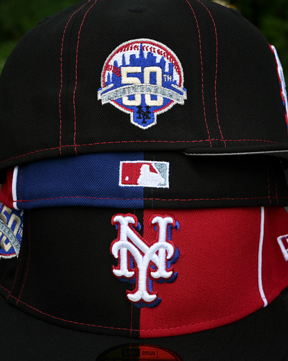 New York Mets 50th Anniversary Black/Front Door Red 59Fifty New Era