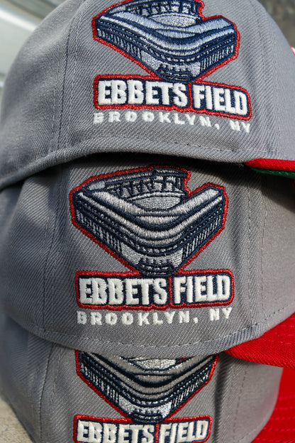 Brooklyn Dodgers Ebbets Field Storm Grey/Scarlet 59Fifty New Era