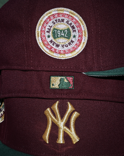 New York Yankees 1942 All Star Game Maroon/Dark Green 59Fifty New Era