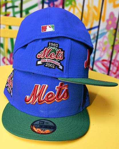 New York Mets 40th Anniversary Blue Blue/Kelly Green 59Fifty New Era