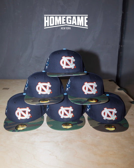 North Carolina Tar Heels Navy/Woodland Camo 59Fifty New Era