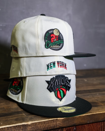New York Knicks 2x Champ Chrome White/Black 59Fifty New Era
