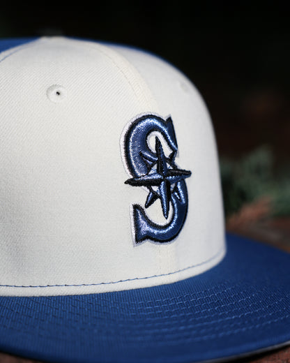 Seattle Mariners 30th Anniversary Chrome White/Seashore Blue 59Fifty New Era