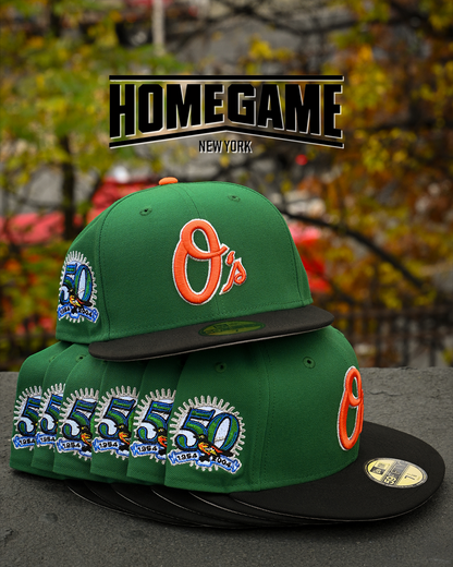 Baltimore Orioles 50th Anniversary Kelly Green/Black 59Fifty New Era