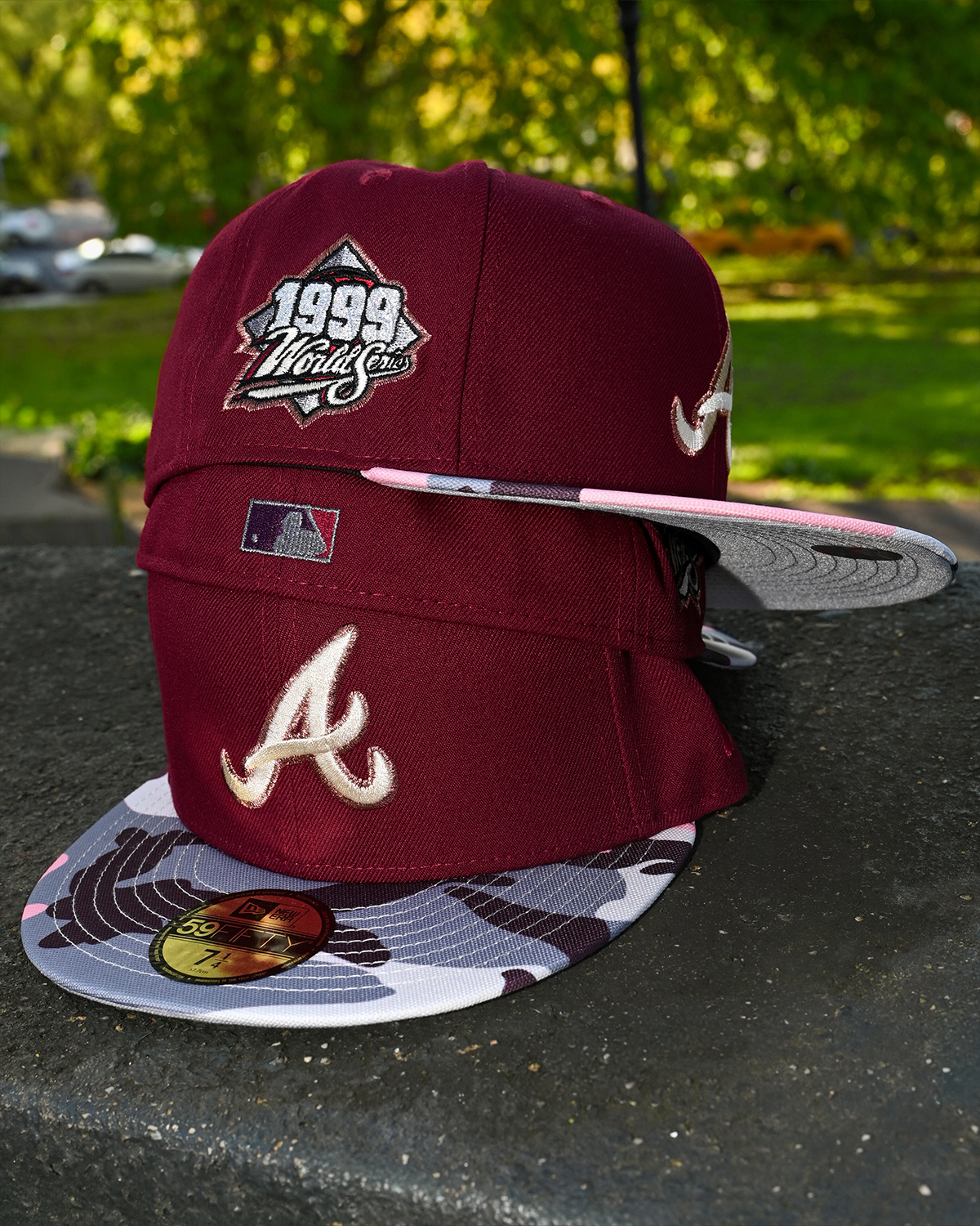 Atlanta Braves 1999 World Series Maroon/Camo 59Fifty New Era