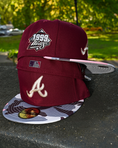 Atlanta Braves 1999 World Series Maroon/Camo 59Fifty New Era