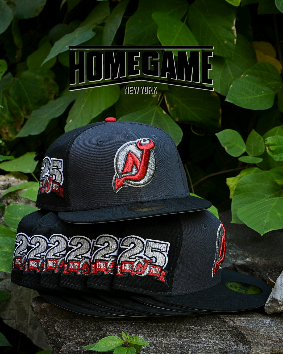 New Jersey Devils 25th Anniversary Graphite/Black 59Fifty New Era