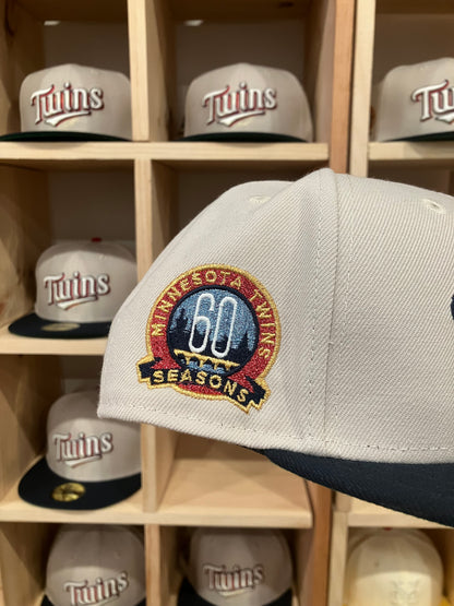 Minnesota Twins 60 Seasons Stone/Night Shift Navy 59Fifty New Era Hat