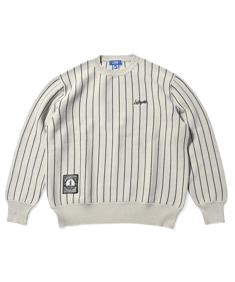 LFYT Pinstripe Cotton Sweater