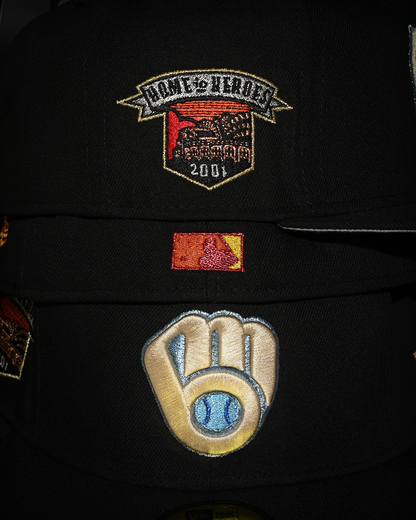 Pre-Order!  Milwaukee Brewers 2001 Home to Heroes Black 59Fifty New Era Hat