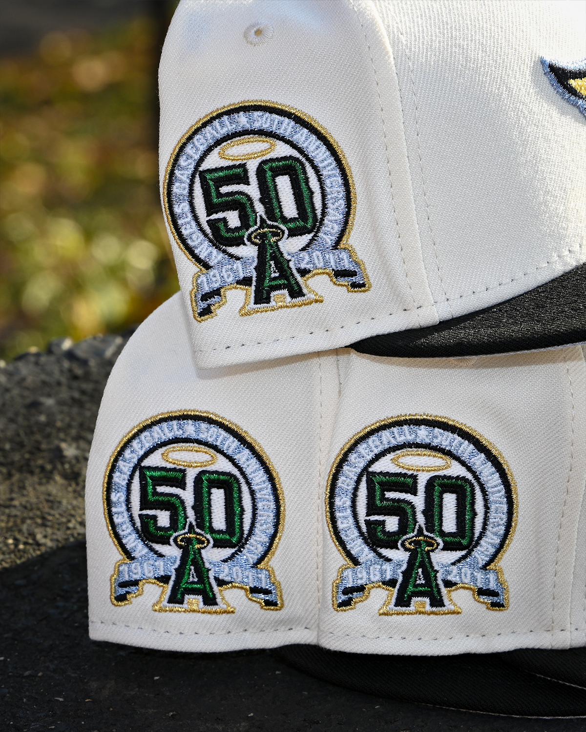 Los Angeles Angels 50th Anniversary Chrome White/Black 59Fifty New Era