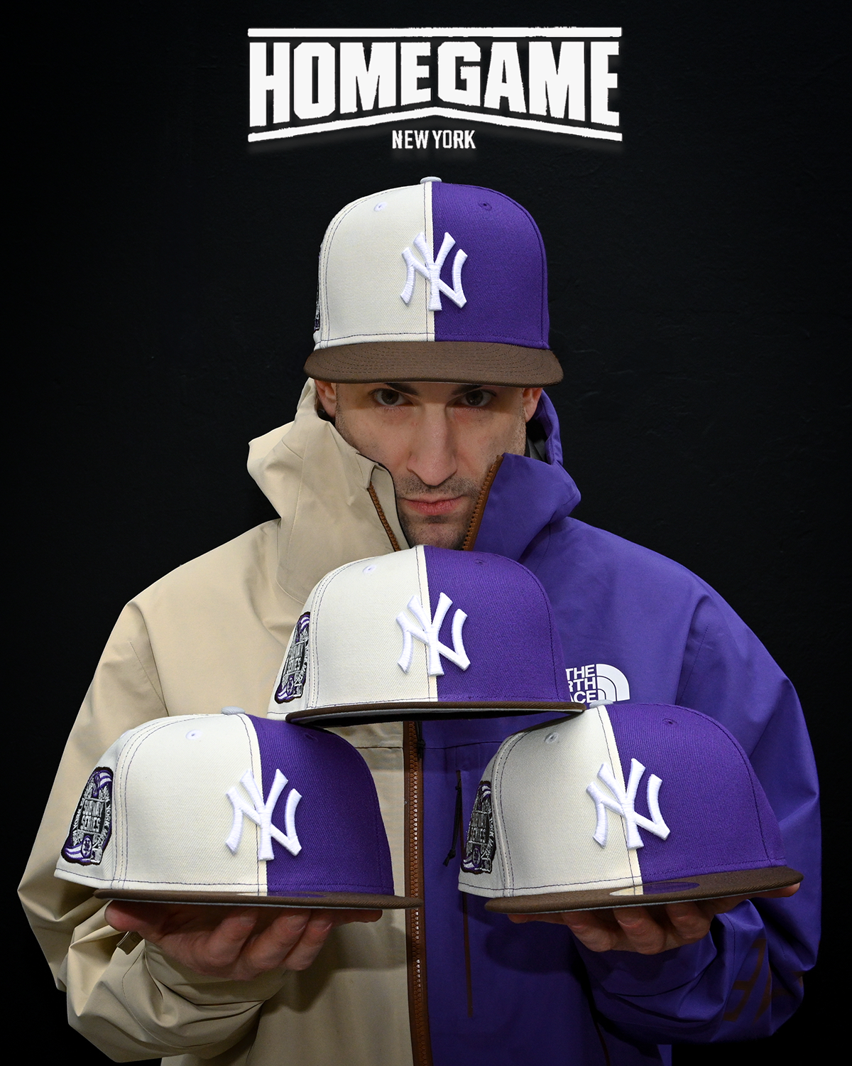 Restock! New York Yankees 2000 Subway Series Chrome White/Purple/Walnut 59Fifty New Era