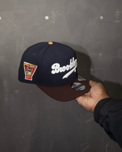 Brooklyn Dodgers 1953 World Series Navy/Walnut 9Fifty A-Frame Snapback New Era