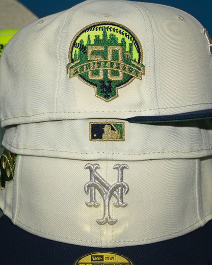 New York Mets 50th Anniversary Chrome White/Navy 59Fifty New Era