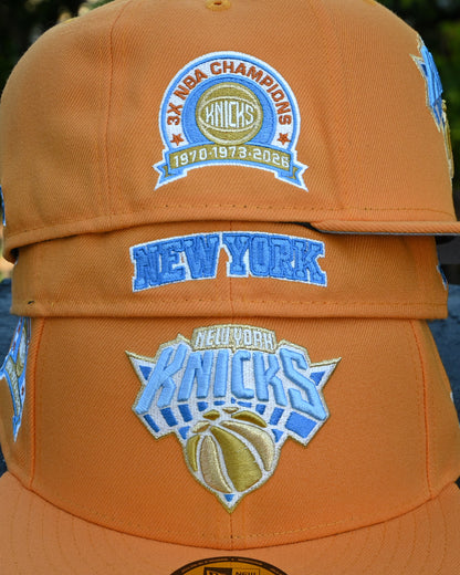 New York Knicks 3x NBA Champion Tango Orange 59Fifty New Era