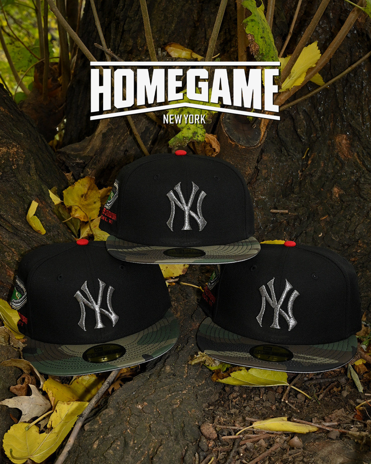 New York Yankees Yankee Stadium Black/Woodland Camo 59Fifty New Era