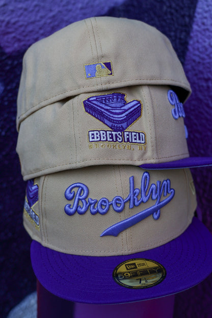 Brooklyn Dodgers Ebbets Field Vegas Gold/Deep Purple 59Fifty New Era